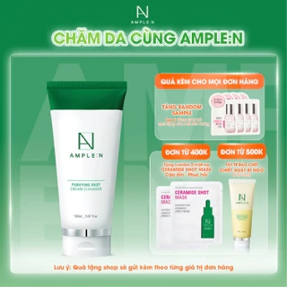 Sữa Rửa Mặt Dịu Nhẹ AMPLE:N Purifying Shot Cream Cleanser 150ml