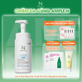 Sữa Rửa Mặt Tạo Bọt AMPLE:N Hyaluron Shot Bubble Cleanser 450ml