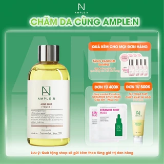 Toner Cho Da Mụn Và Nhạy Cảm AMPLE:N Acne Shot Toner 220ml