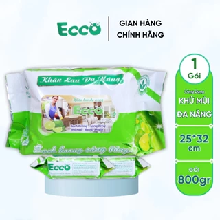 1 Gói Khăn Ướt Lau Bếp Đa Năng Gói 800Gr ECCO Dùng 1 Lần