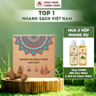 Nhang nụ bách thảo, nhang nụ thuốc bắc xông nhà, thiền định 100% tự nhiên hộp 39 viên - Nhang sạch An An