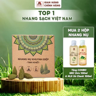 Nhang nụ Khuynh Diệp An An, nụ diệp khói ngược, xông nhà 100% tự nhiên hộp 39 nụ - thơm thanh mát, lá bạch đàn