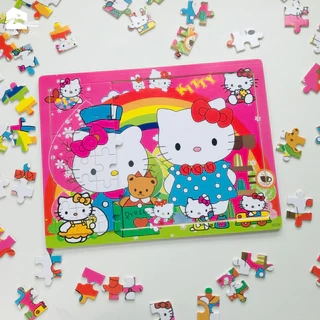 Đồ chơi bộ tranh xếp hình, ghép hình bằng gỗ 60 mảnh puzzle phát triển tư duy trí tuệ cho bé - tranh ghép gỗ 60 miếng
