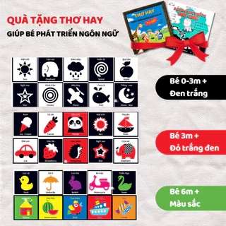 Sách - Tranh kích thích thị giác cho trẻ sơ sinh (Bộ 3 thẻ)
