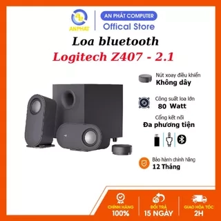 Loa Logitech 2.1 Z407 bluetooth ,3.5 mm, công suất tối đa 80w ,hàng chính hãng bảo hành 12 tháng