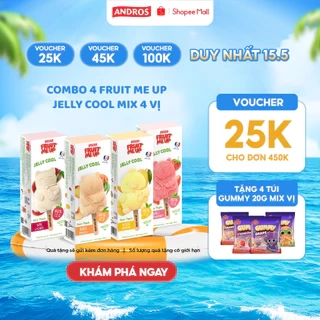 Kem Thạch Jelly Cool (Combo 4 Hộp & 5 Hộp) - Andros Fruit Me Up - 80% Nước ép trái cây