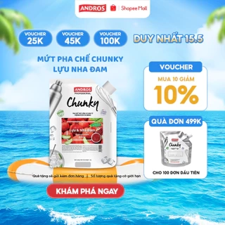 Mứt Pha Chế Lựu & Nha Đam - Có Miếng Trái Cây Thật - Nguyên liệu pha chế - ANDROS CHUNKY - 1 KG