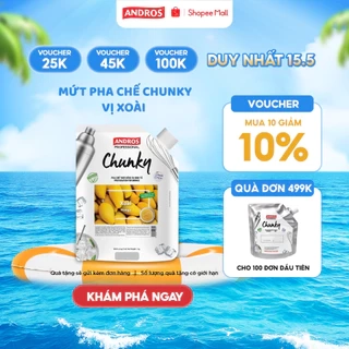 Mứt Pha Chế Xoài - Có miếng trái cây thật - Nguyên liệu pha chế - ANDROS CHUNKY - 1kg