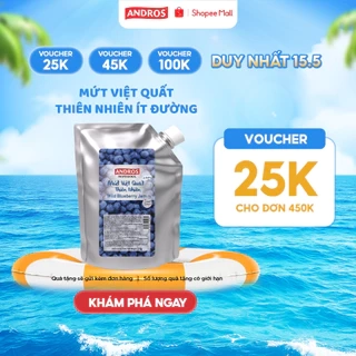 Mứt Việt Quất Thiên Nhiên Ít Đường - Không chất bảo quản - ANDROS - 1KG