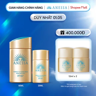 Bộ đôi Sữa chống nắng dưỡng da kiềm dầu bảo vệ hoàn hảo SPF50+ PA++++ 60ml+20ml