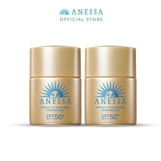 Combo 2 sữa chống nắng dưỡng da bảo vệ hoàn hảo Anessa Perfect UV Sunscreen Skincare Milk SPF50+ PA++++ 12ml