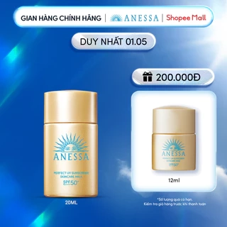 Sữa chống nắng dưỡng da kiềm dầu bảo vệ hoàn hảo Anessa Perfect UV Sunscreen Skincare Milk 20ml