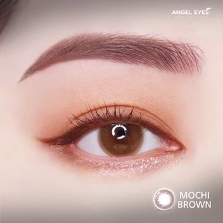 Lens nâu có độ cận Mochi hiệu Angel Eyes có độ từ 0 - 8 độ, dòng kính áp tròng nâu có độ phù hợp kỷ yếu, đi học, cô dâu