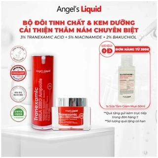 Bộ Đôi Serum & Kem Dưỡng Cải Thiện Thâm Nám Chuyên Biệt Angels Liquid Tranexamic Acid Mela Zero (ĐỎ)