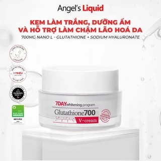Kem Dưỡng Trắng Da Cấp Ẩm Đa Tầng Angel's Liquid 7 Day Whitening Program Glutathione 700 V-Cream 50ml