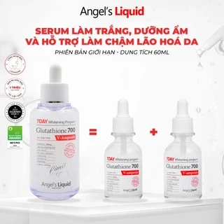 Serum Làm Trắng, Dưỡng Ẩm Và Làm Chậm Lão Hoá Da Glutathione 700mg + 5% HA Angel's Liquid 7Day 60ml