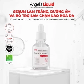 Serum Dưỡng Trắng Da, Cấp Ẩm Đa Tầng Angel's Liquid Glutathione 700mg + 5% HA 7Day Whitening Program 30ml