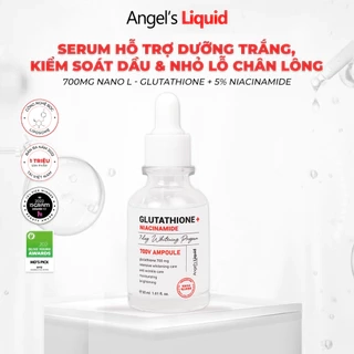 Serum Dưỡng Trắng Se Khít Lỗ Chân Lông Angel's Liquid Glutathione + Niacinamide Ampoule 30ml
