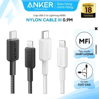 Cáp Sạc Nylon Anker 322 USB-C to Lightning 0.9m - A81B5 - VT