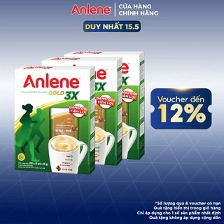 Combo 3 Sữa bột Anlene cà phê hộp 8x35g/hộp