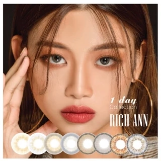 Kính áp tròng 1 Ngày Ann365 đeo một lần, 13 màu đủ độ cận (1 cặp) - Lens Nội Địa Hàn Quốc