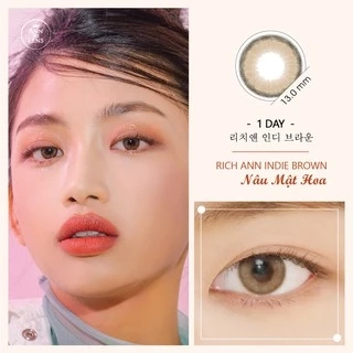 Lens 1 Ngày Ann365 Nâu Mật Hoa - Kính Áp Tròng Ann365 Indie Brown - Lens Nâu - Lens Nâu Tự Nhiên