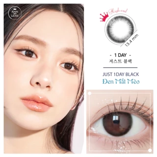 Lens Mắt Đen 1 Ngày Ann365 Màu Đen Mắt Mèo Makeup Douyin Từ 0 – 8 Độ Loại Dùng 1 Lần