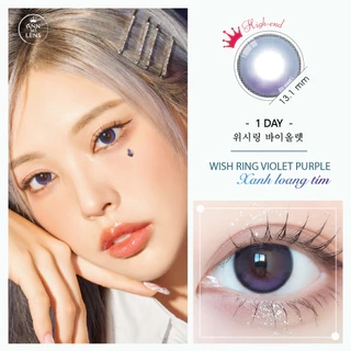 Lens Mắt Ombre Loang Xanh Tím Ann365 Dùng 1 Ngày Cận Loạn (1 Chiếc)