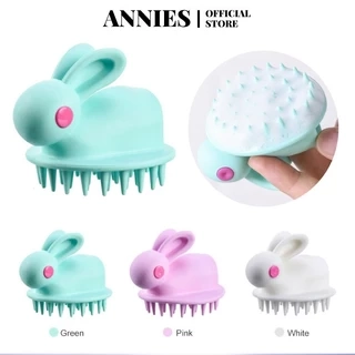 Lược gội/ mát xa da đầu ANNIES khô và ướt chất liệu cao su silicon mềm cao cấp
