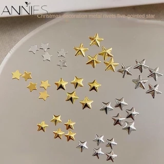 Trang Sức Móng Tay Trang Trí Móng Tay Giáng Sinh Ngôi Sao Năm Cánh Móng Tay Nghệ Thuật Trang Sức Vàng Mini Đinh Tán Kim Loại Ngôi Sao Đồng Mảnh Móng Tay Trang Sức Có Thể Đeo Được Phụ Kiện Móng Tay