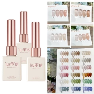 Xianjiayi 15ml sơn móng tay Thạch Trong suốt Màu trần Dầu móng tay Gel 2024 Mới Trong suốt Phổ biến 16 màu Tự chế Trà đá