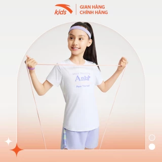 Áo Phông Thể Thao Bé Gái Anta Kids Running co giãn 4 chiều 3624B5110