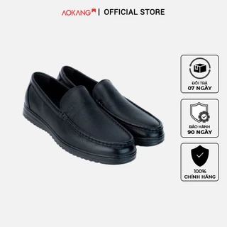 Giày Tây Nam Cao Cấp Da Bò AOKANG Kiểu Dáng Loafer 1223214012