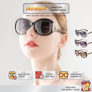 Kính Râm Nữ Thời Trang AORON Gọng PC Đàn Hồi Chạm Hồ Ly Sang Trọng Và Cuốn Hút, Tròng Kính Nữ Phân Cực Chống UV