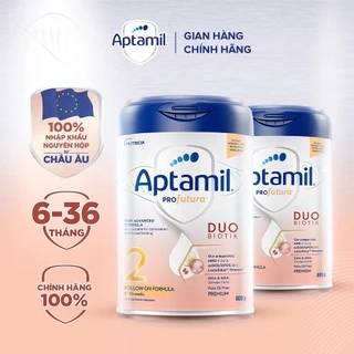 Combo 2 Sữa công thức Aptamil Profutura Duobiotik 2 (800g) cho bé 6-36 tháng tuổi