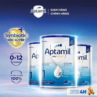 Combo 3 Sữa bột Aptamil Profutura Cesarbiotik New Zealand hộp thiếc số 1 (380g) cho bé từ 0-12 tháng tuổi