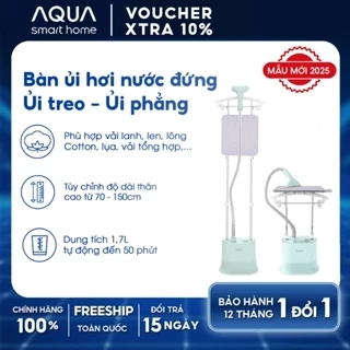 Bàn ủi hơi nước đứng AQUA S2526T có thể ủi treo ủi phẳng, công suất 2000W, dung tích 1.7L