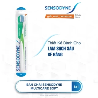 Bàn chải đánh răng SENSODYNE Deep Clean Soft thiết kế với lông bàn chải mềm, nhỏ, giúp làm sạch sâu kẽ răng