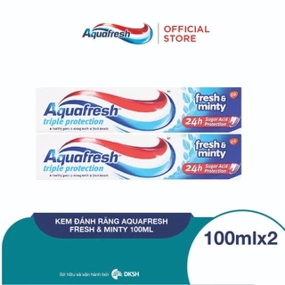 Bộ 2 Kem đánh răng Aquafresh Fresh & Minty 100ml