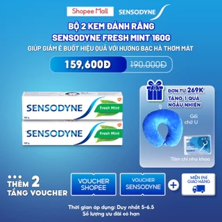 Bộ 2 Kem đánh răng SENSODYNE Cool Gel 100g giúp giảm ê buốt hiệu quả với hương bạc hà mát lạnh