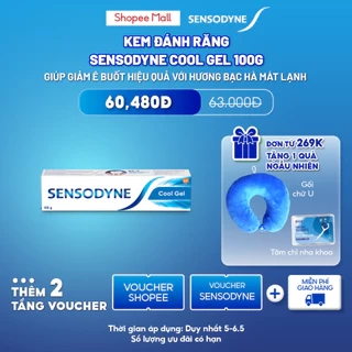 Kem đánh răng SENSODYNE Cool Gel 100g giúp giảm ê buốt hiệu quả với hương bạc hà mát lạnh