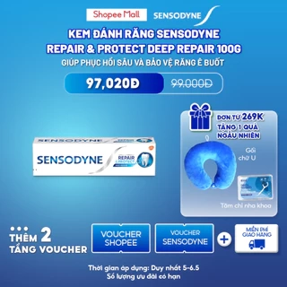 Kem đánh răng SENSODYNE Repair & Protect Deep Repair 100g giúp phục hồi sâu và bảo vệ răng ê buốt