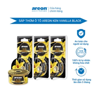 Sáp thơm ô tô cao cấp Areon Vanilla Black, nhập khẩu từ Bulgaria