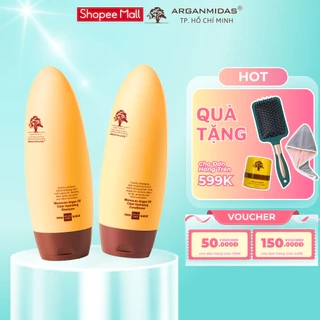 Cặp dầu gội xả dưỡng tóc Arganmidas tinh chất Argan Oil cao cấp cho tóc khô xơ rối suôn mượt 450ml