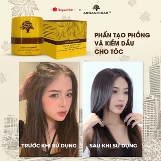 Phấn kiềm dầu tạo phồng chân tóc Arganmidas, phấn gội khô giúp tóc bồng bềnh