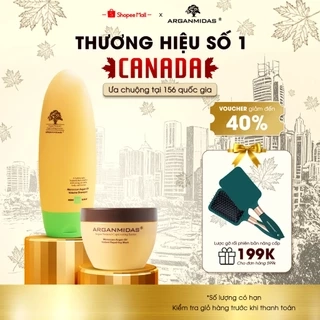 Combo dầu gội kiềm dầu Arganmidas tạo phồng chân tóc và giảm rụng tóc dầu xả Collagen siêu dưỡng ẩm Phục Hồi Tóc Hư450ml