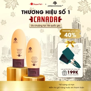 dầu gội ngừa rụng tóc, hỗ trợ dày tóc và dầu xả siêu dưỡng ẩm Arganmidas 50ml