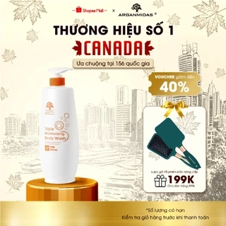 Sữa tắm dưỡng trắng siêu dưỡng ẩm Arganmidas Argan Oil làm sạch và sáng nuôi dưỡng da mịn màng 750ml