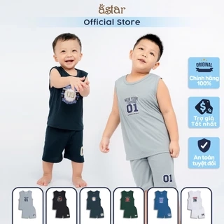 Bộ ba lỗ thể thao Astar chất vải poly cool mát mẻ, thoáng khí cho bé từ 12 tháng đến 7 tuổi