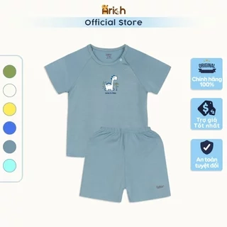 Bộ cộc tay cài chéo ASTAR vải cotton rayon in hình cho bé 9 tháng đến 6 tuổi
